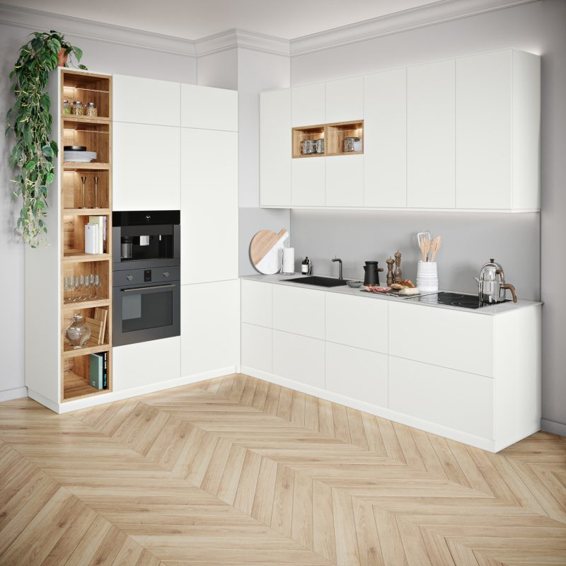 Keukenfronten Dekkend Wit (W10410 SD) Pfleiderer