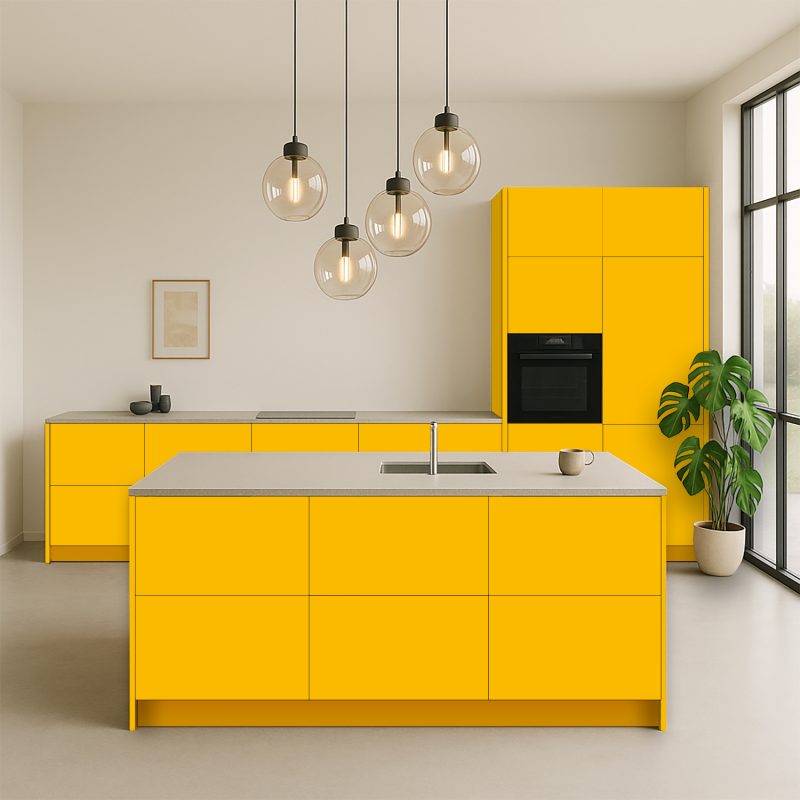 Keukenfronten Dottergeel (U15579 Sd) Voor Ikea Metod