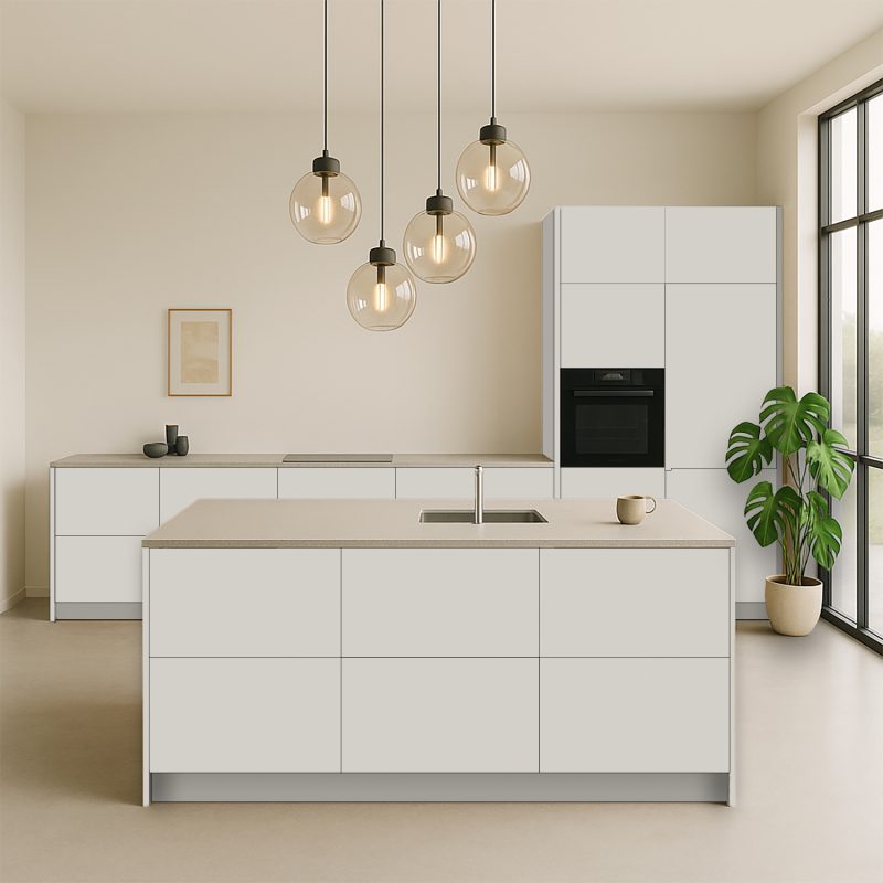 Egger-Lichtgrijs-(U708-St9) Keukenfronten Metod