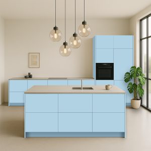 Keukenfronten Kristalblauw (U18003 SD) voor IKEA Metod