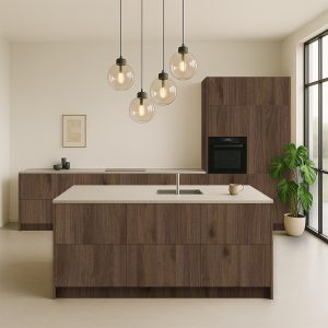 Keukenfronten Okapi Walnoten (R30135 NW) voor IKEA Metod