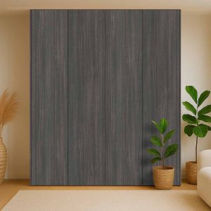 Kastdeuren op maat Poro Noce Grijs - Zwart voor IKEA PAX (DecoLegno LS42)