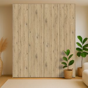 Kastdeuren op maat voor IKEA PAX in Eiken Bordeaux licht (Pfleiderer R20074)