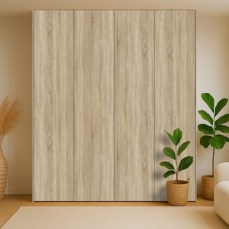 Pfleiderer-R20128-Sonoma-Eiken-Licht-Pax-Kastdeuren-Op-Maat Kastdeuren Op Maat Voor Ikea Pax In Sonoma Eiken Licht (Pfleiderer R20128)