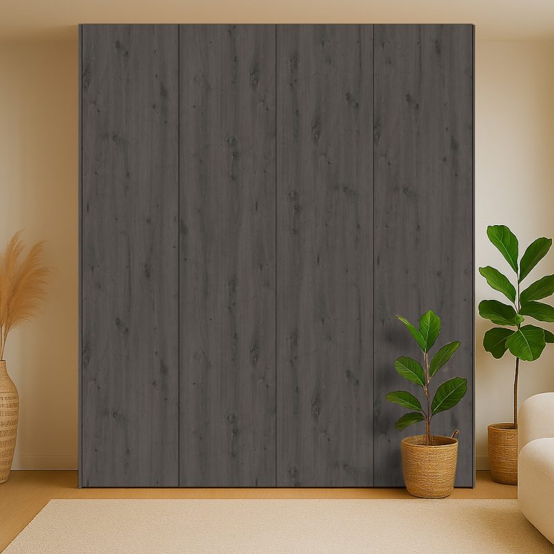 Pfleiderer-R20454-Artisan-Eiken-Anthraciet-Pax-Kastdeuren-Op-Maat Kastdeuren Op Maat Voor Ikea Pax In Artisan Eiken Anthraciet (Pfleiderer R20454)