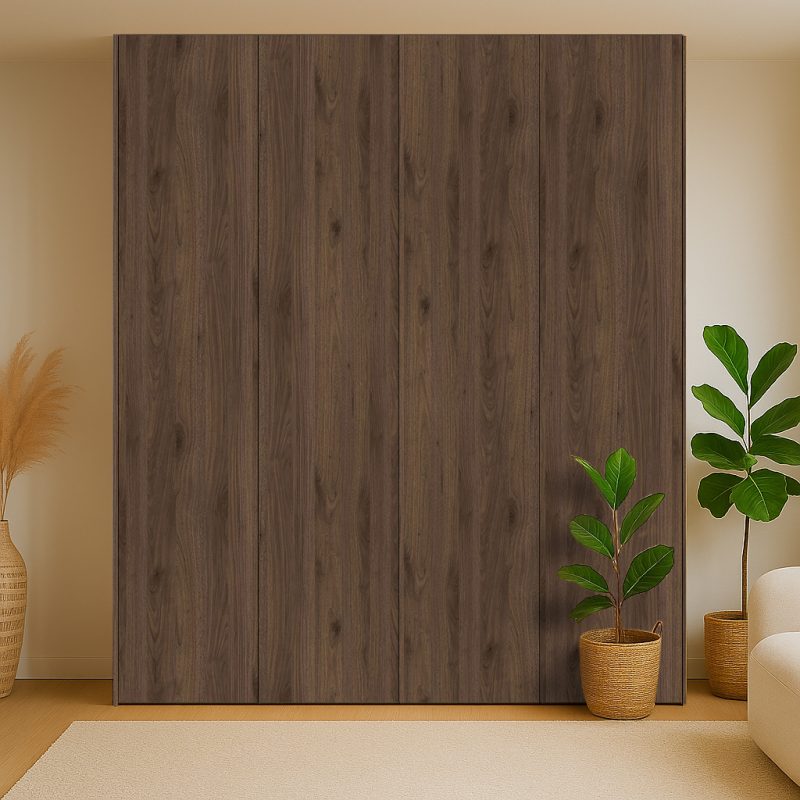 Pfleiderer-R30135-Okapi-Walnoot-Pax-Kastdeuren-Op-Maat Kastdeuren Op Maat Voor Ikea Pax In Okapi Walnoot (Pfleiderer R30135)