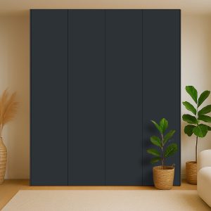 Kastdeuren op maat voor IKEA PAX in Vulkaanzwart (Pfleiderer U12000)
