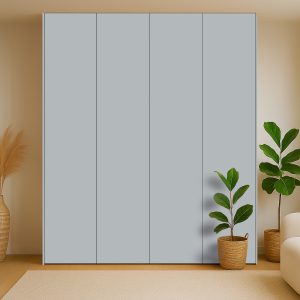 Kastdeuren op maat voor IKEA PAX in Zilvergrijs (Pfleiderer U12009)