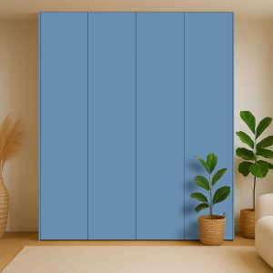 Kastdeuren op maat voor IKEA PAX in Waterblauw (Pfleiderer U18002)