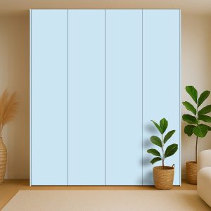 Kastdeuren op maat voor IKEA PAX in Pastelblauw (Pfleiderer U18067)